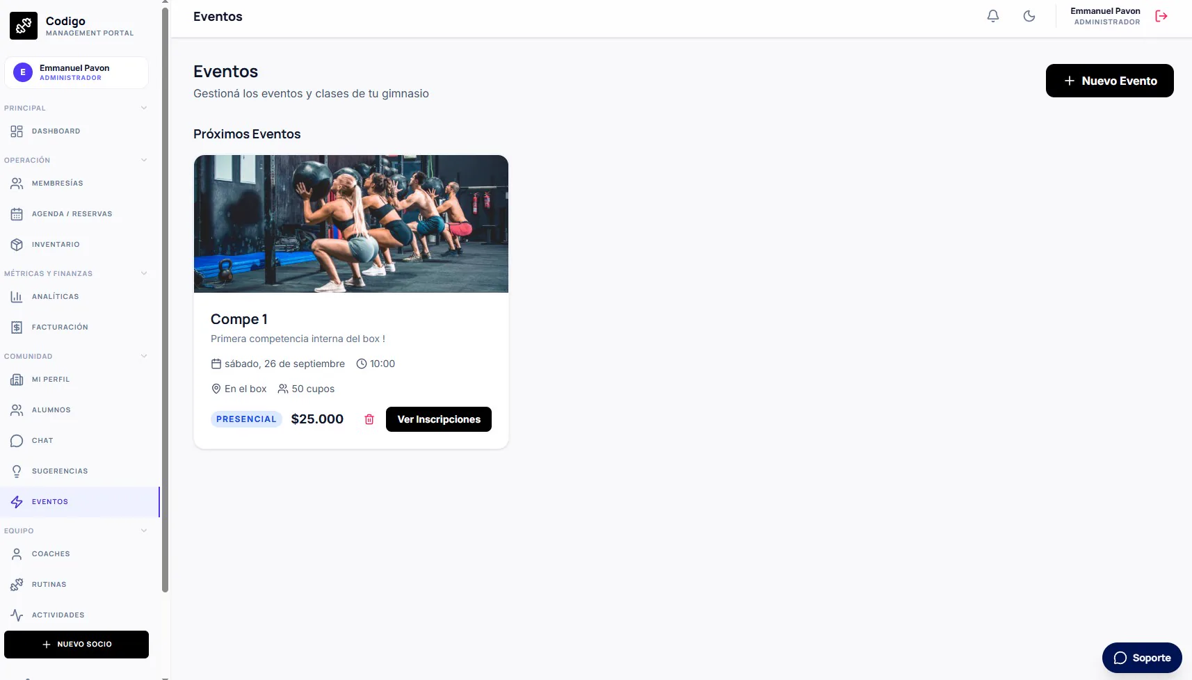 Administración de eventos deportivos
